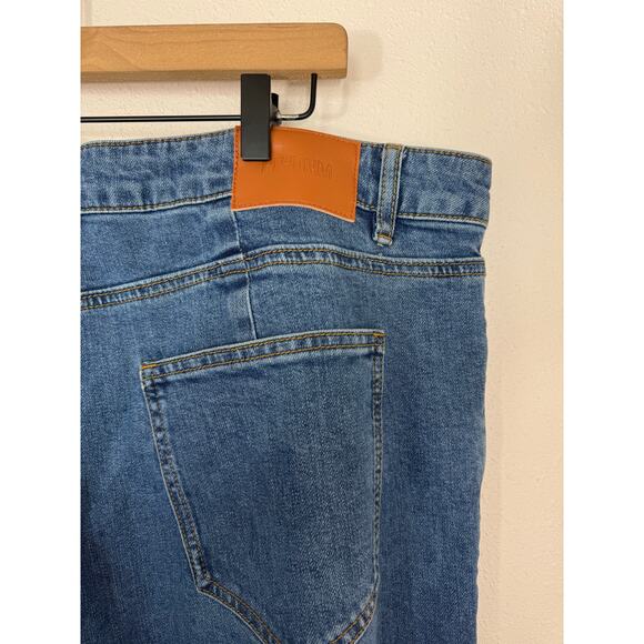 Princess Polly Wide Leg High Rise Jeans | Size 16 Blue Denim - Picture 6 of 7